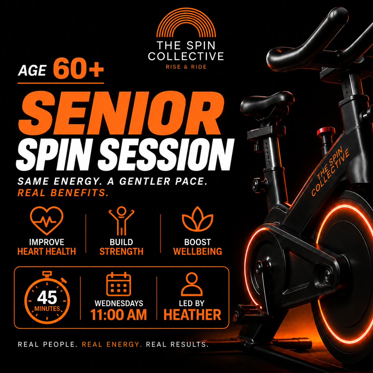 Wednesday 21 October 2026 - 11:00AM - 45 Minute Senior Ride